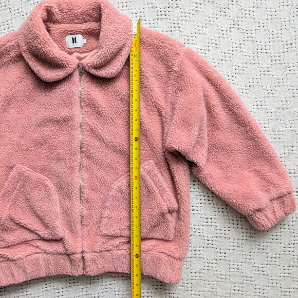 House of BTS Pop Up Boy with Luv Jumper Boa Jacket Color Pink Size Free - Picture 7 of 9